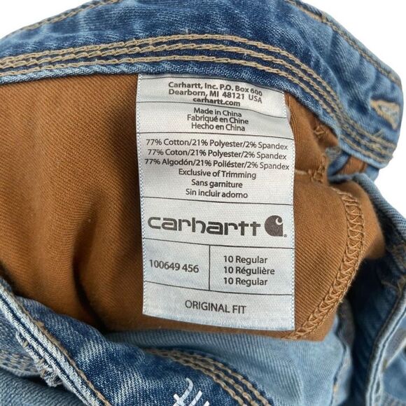 Carhartt Original Fit Bootcut Jeans Size 10 - Picture 7 of 9